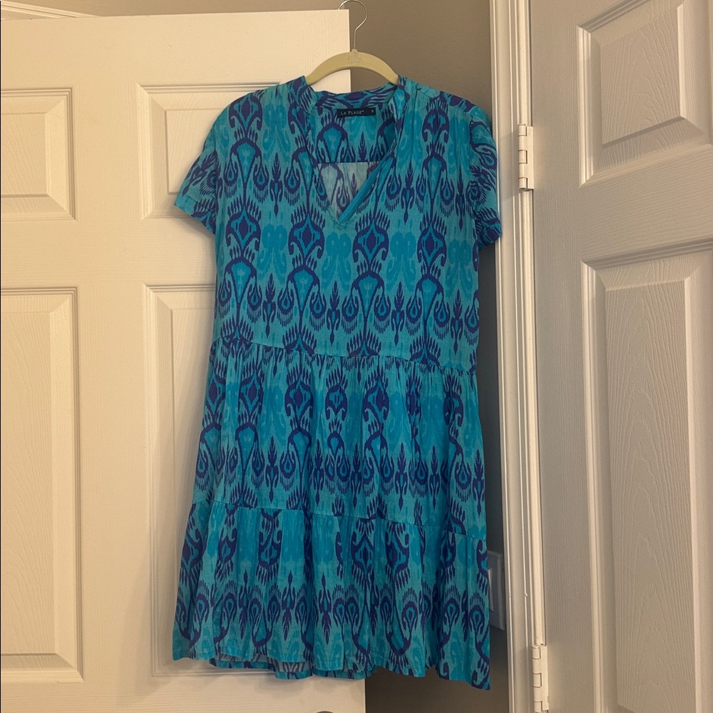 La Plage Ikat 100% Cotton Tiered Alison Dress